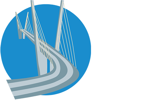 bridge and blue sky showing bridging loan rates