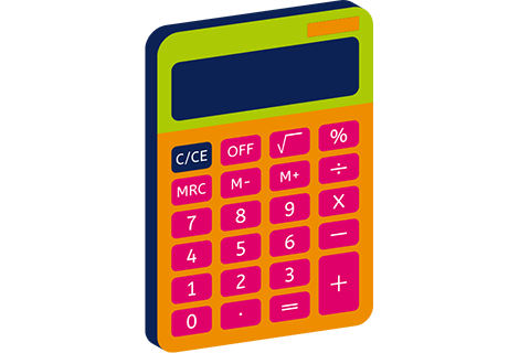 orange green calculator