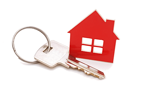 keys with red house attached displaying second mortgages
