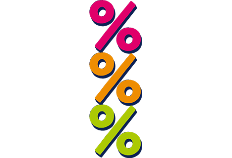 percent sign to show rates for second mortgages
