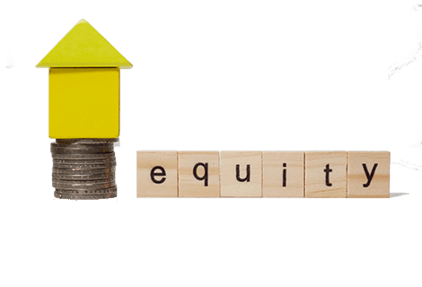 yellow house with equity sign for second mortgage borrowing amount
