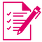 pink paperwork pen