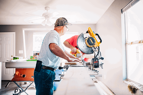 wood cutting home renovations