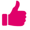 pink thumbs up