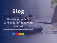 how to get a debt consolidation loan with bad credit